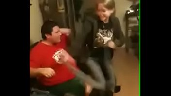 Funny video of a girl giving a lap dance to her fat bro