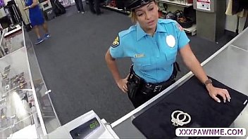 Policewoman fucked in pawn shop
