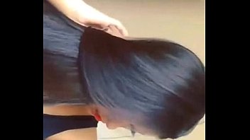 Long hair beautiful babes dance and hair play 2015