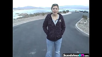 Hot Couple having a walk in highway and go on Public Toilet. She blowjob a dick and strip off her bra and panty and continue to blowjob. She Continue her blowjob at the car and swallowed the cum