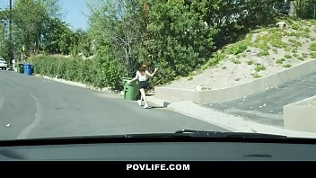 Cute Isabel Moon finds herself on the side of the road