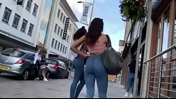 Candid british jeans ass