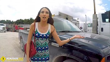 Roadside - Spicy Latina fucks a big dick to free her car