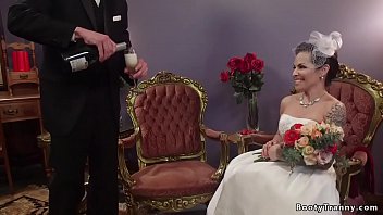 Busty shemale bride anal bangs hubby