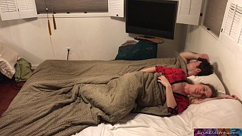Stepson and stepmom get in bed together and fuck while visiting family  - Erin Electra