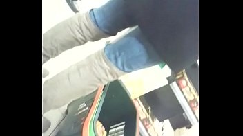 great ass in jeans in supermarket