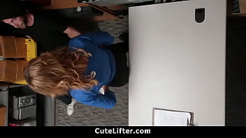 Busty Security Guard Fucks Young Thief