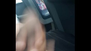 Flashing Japanese nurse lady on bus