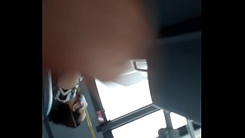 Super Risky masturbation in a bus and cum