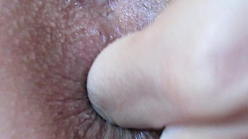 Extreme close up anal play and fingering asshole