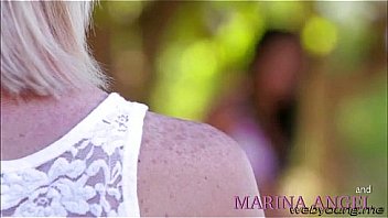 Gorgeous Marina and blonde Sammie goes scissor hot sex