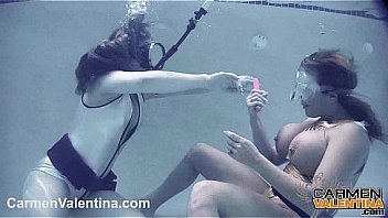 Kinky MILF Carey Riley Makes Goes Underwater with Carmen Valentina