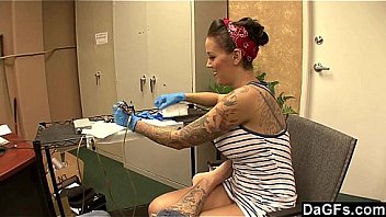 Tattoo Artist Gets Good Care Of Her Client