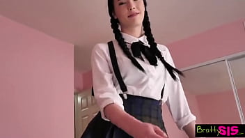 cutest Schoolgirl is my stepsister and i fuck her hard
