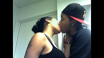 Hot white girlfriend kissing and doing romance with her black boyfriend