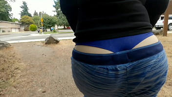 Whale Tail Thong and Booty Flashing Exhibitionist Three