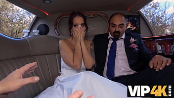 VIP4K. Enticing bride-to-be rocks out with guy before husband