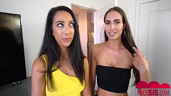 Desiree n Kiarra rides stepbros massive dick