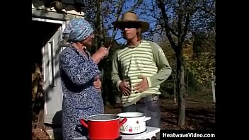 Hey My step Grandma Is A Whore #16 - Mary Wight - While the stew bubbles on the stove, young grandson pumps his grannie's hairy old pussy hard with his young cock