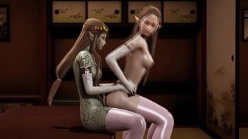 The Legend Of Zelda Twilight Princess - Zelda x Puppet Zelda - Sex with cumshot and creampie - Futanari Animation